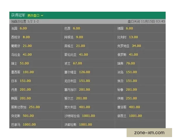 世界杯竞猜赔率全解析及热门赛果预测指南详尽分析